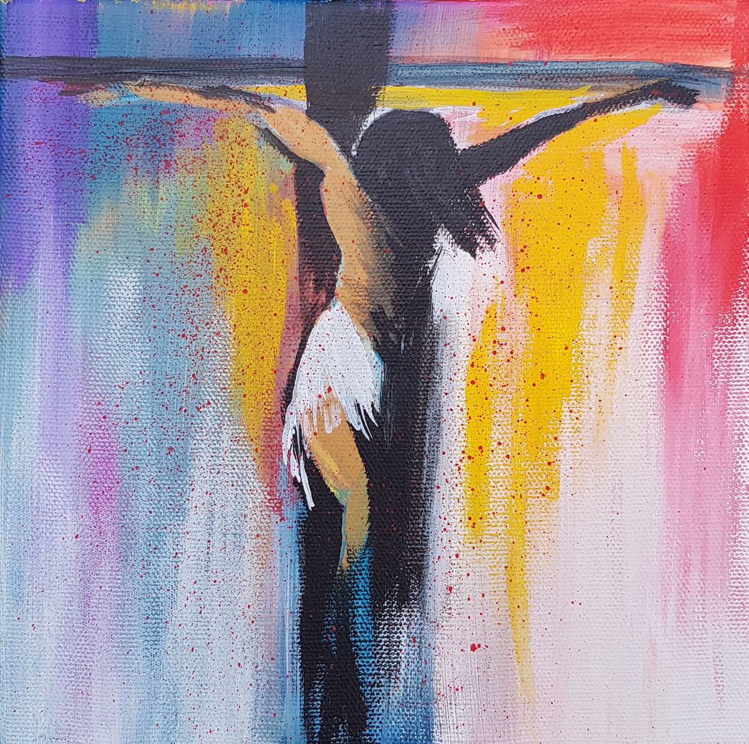 Jesus Christ Crucifixion Painting Small Canvas Artfinder