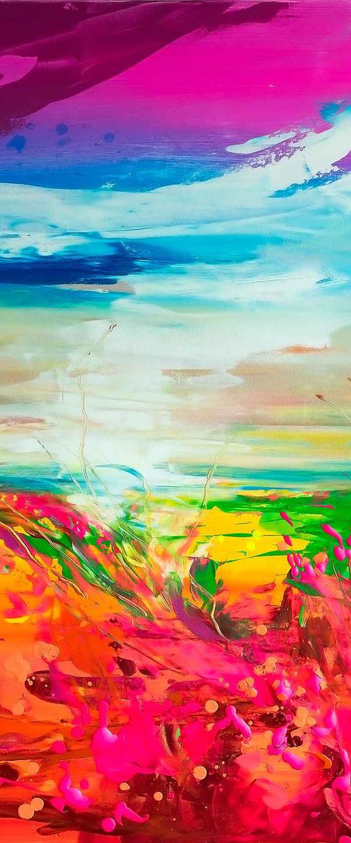 'MEET ME BY THE SEA' (2017) LARGE ACRYLIC PICTURE READY TO HANG by Ewa Czarniecka