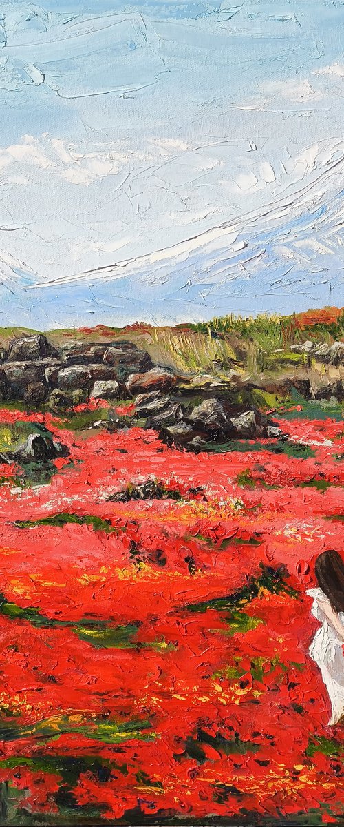 Girl in the Poppy Field by Narine Vardanyan