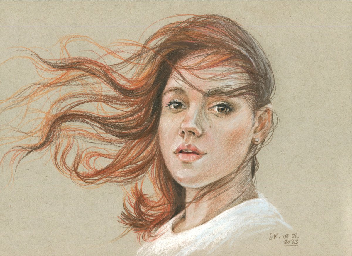 Woman in the wind by Svetlana Kilian
