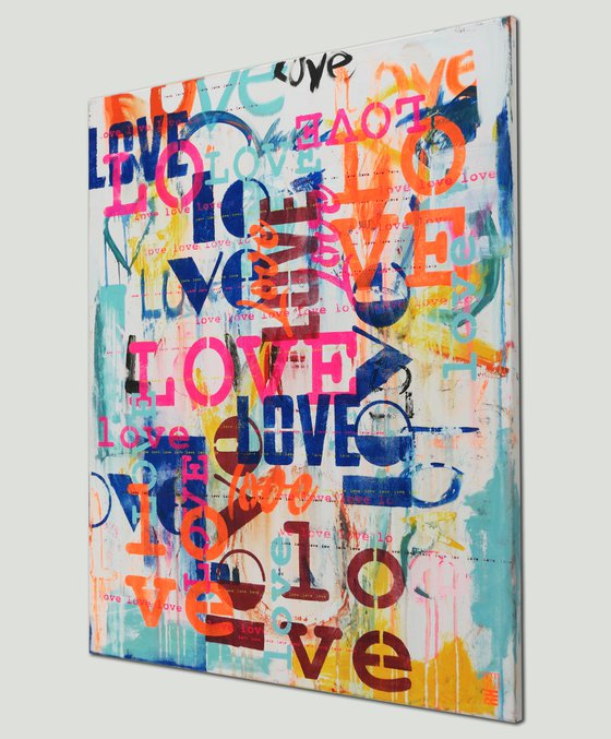 Love in technocolor - fluor/ neon color in love 90x110 cm - Ronald Hunter - 8D