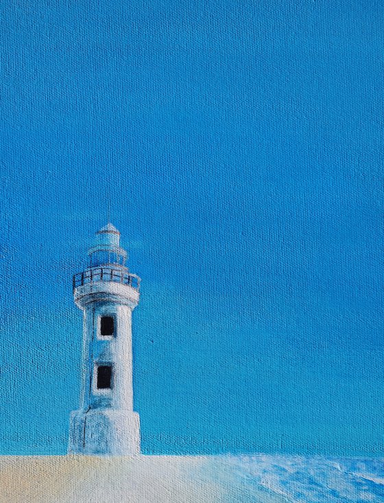 Lighthouse #4, 50x50cm, ready to hang