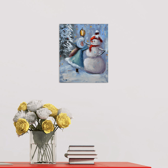 Dress up the snowman!