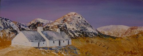 Twilight at Blackrock Cottage - A Scottish Landscape by Margaret Denholm