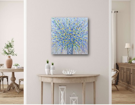 Bouquet of blue flowers