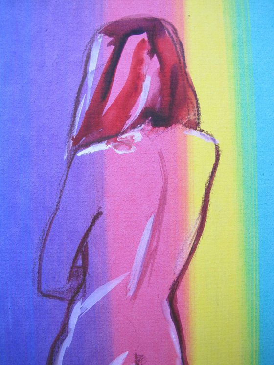 Standing female nude