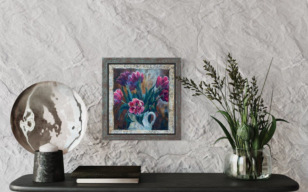 Impressionistic Painting , Tulips By Nadezda Stupina, 14 X 15, Artwork For Sale On Artfinder