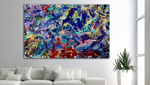 Dream In Colors | Xl abstract painting by Nestor Toro by Nestor Toro
