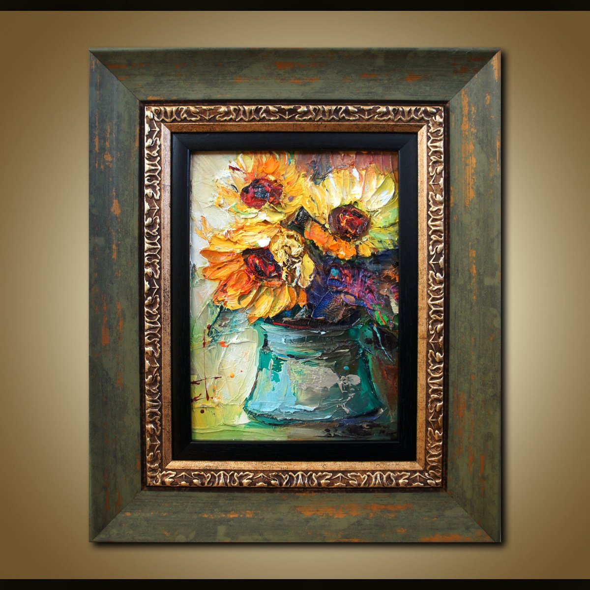 Expressive Botanical Oil Painting By Stanislav Lazarov, 10 X 12", Blooming Day, Original Artwork