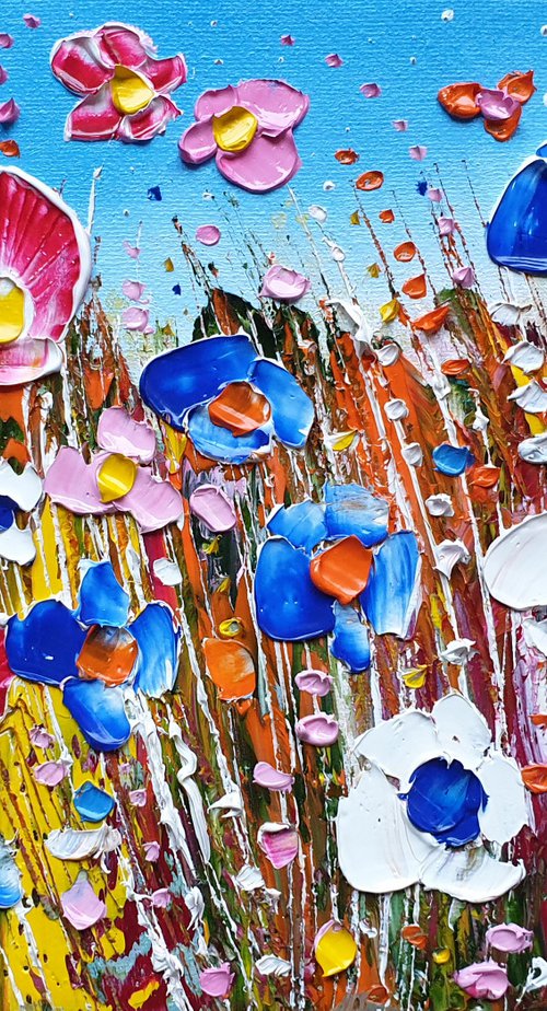 "Abstract Meadow Flowers in Love" by Phil Broad