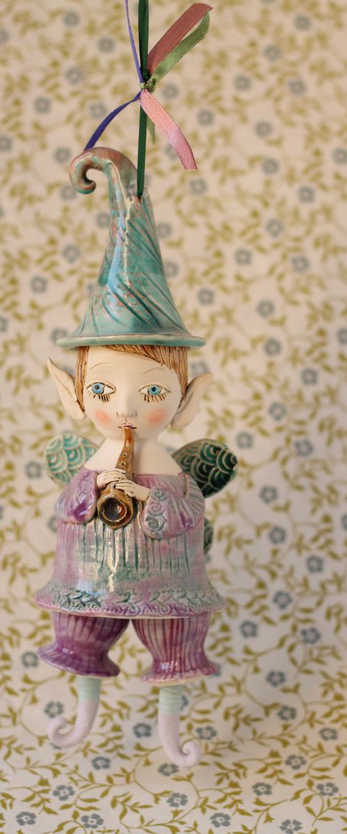 Cobweb - fairy from the Midsummer Night's Dream Ceramic illustration project by Elya Yalonetski by Elya Yalonetski