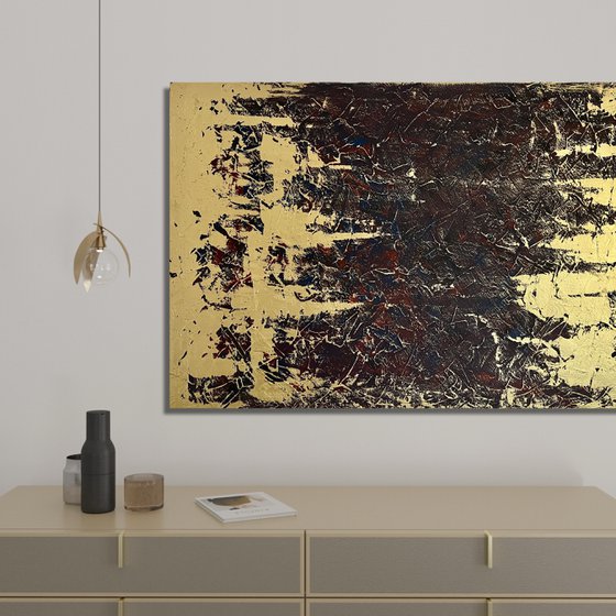 Greengold on grey 110x70x2 cm