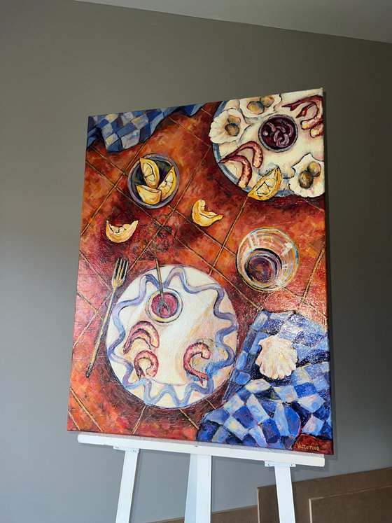 Shrimp, lemon and Oyster