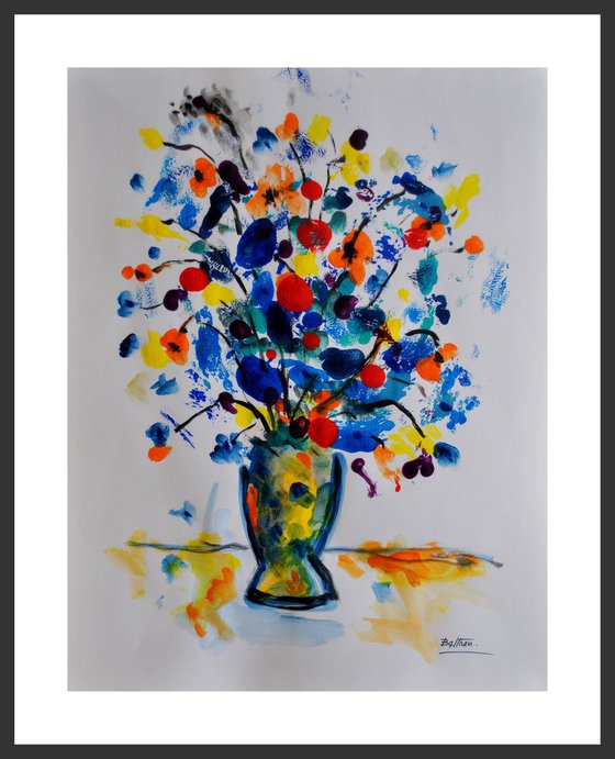 Le vase jaune et orange / 19,68x25,59 in.(50x65cm) / 2018