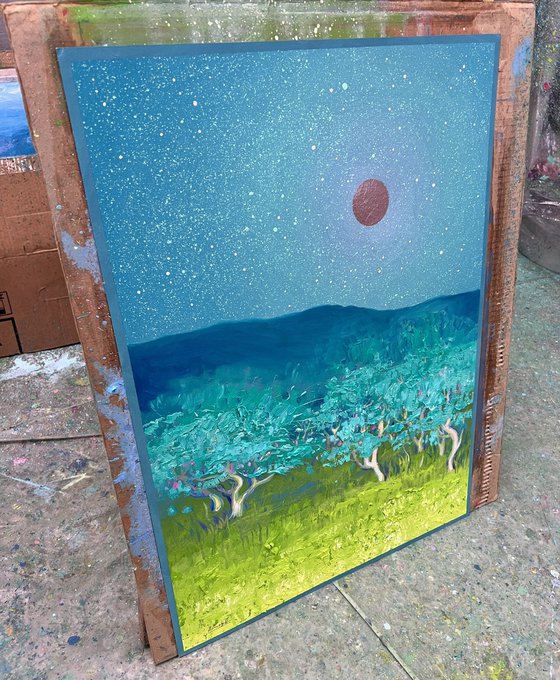 Orchard under the Full Moon