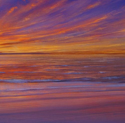 SUNSET SEA I. 100x42. by Rafael Carrascal