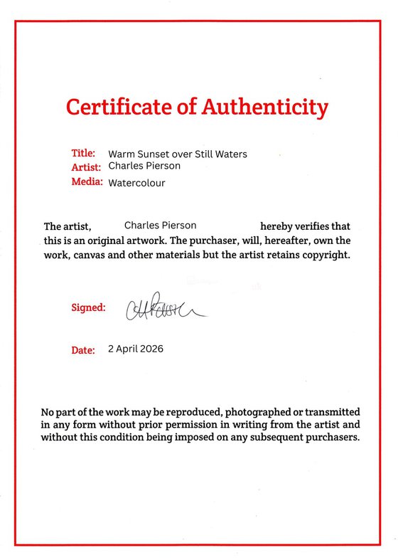 Warm Sunset over Still Waters