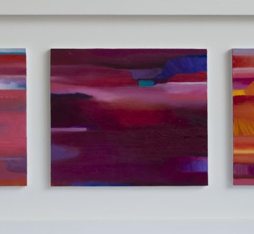 Triptych Abstract Large - Commission for Urbain Bruyere by Damien Venditti