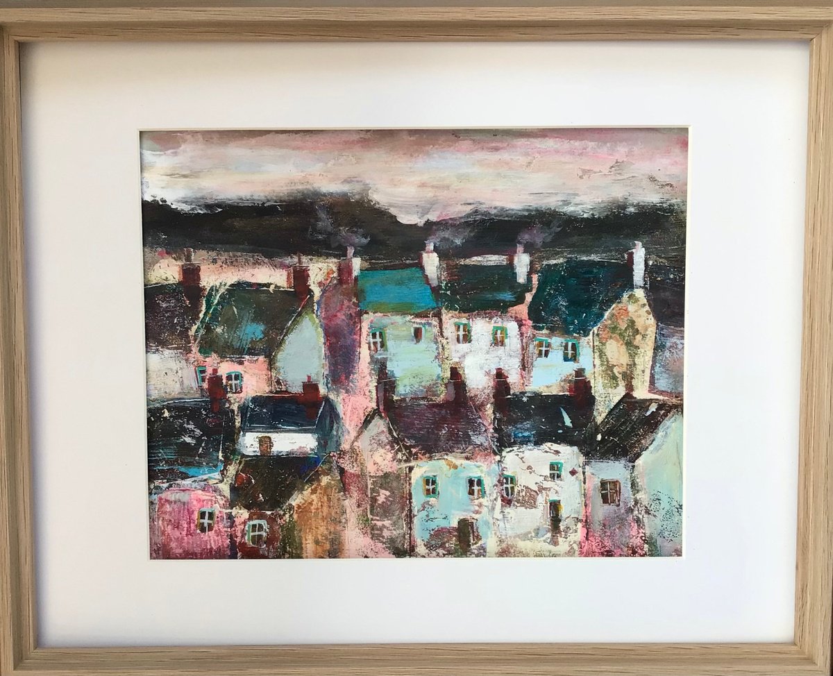  Old Miners Cottages By Roma Mountjoy, 15 X 12, Artwork For Sale On Artfinder