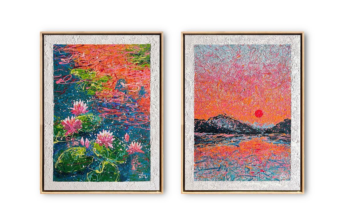  A Letter Written In Light - Framed Diptych By Nadiia Antoniuk, 49 X 33, Artwork For Sale On Artfinder