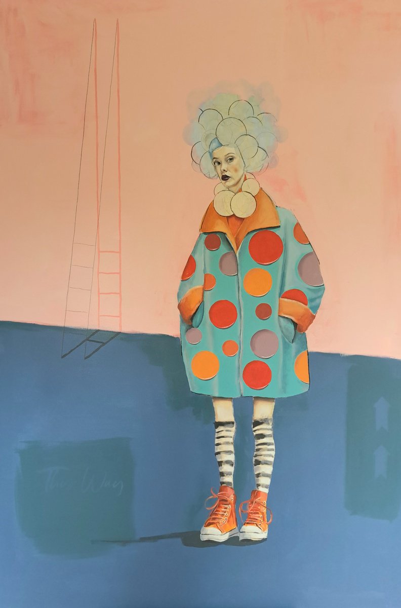 Expressive Portrait Painting By Lee Jenkinson, 39 X 59", Conversely, Original Artwork