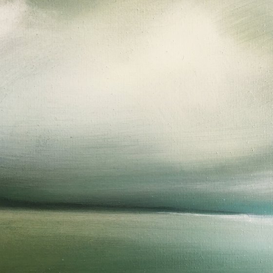 The Edge Of Teal - Original Seascape Oil Painting on Stretched Canvas