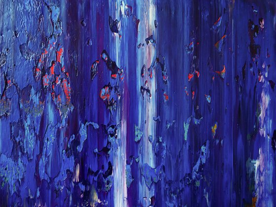 110x110 cm Purple Abstract Landscape Painting Original Canvas Art