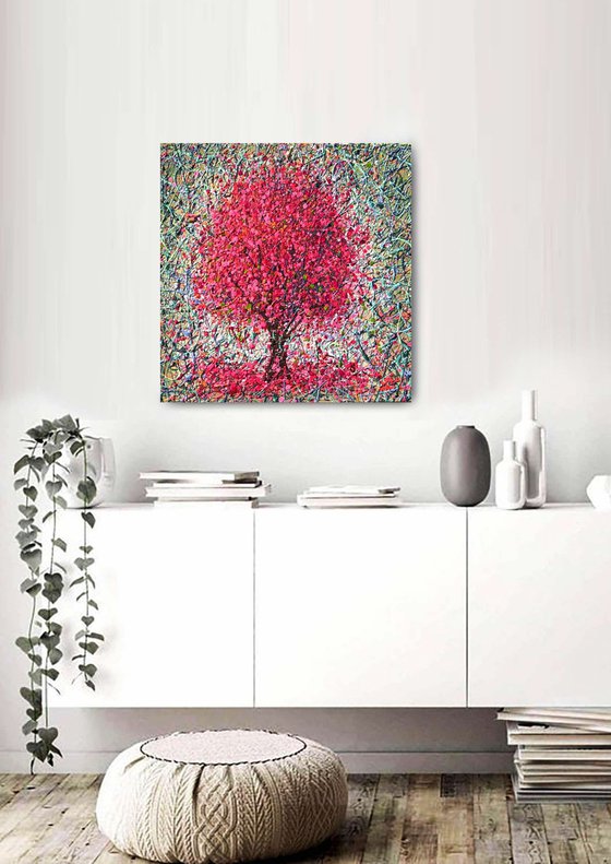 Life is overwhelmingly beautiful but tragically short  - Sakura painting