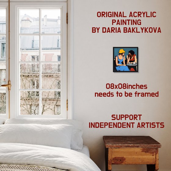 Woman in Yellow Hat - Original Painting Small