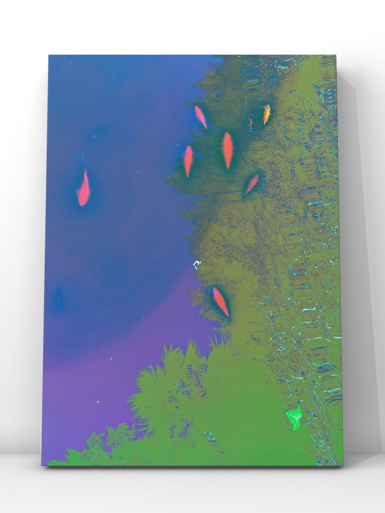 Abstract red fishes III