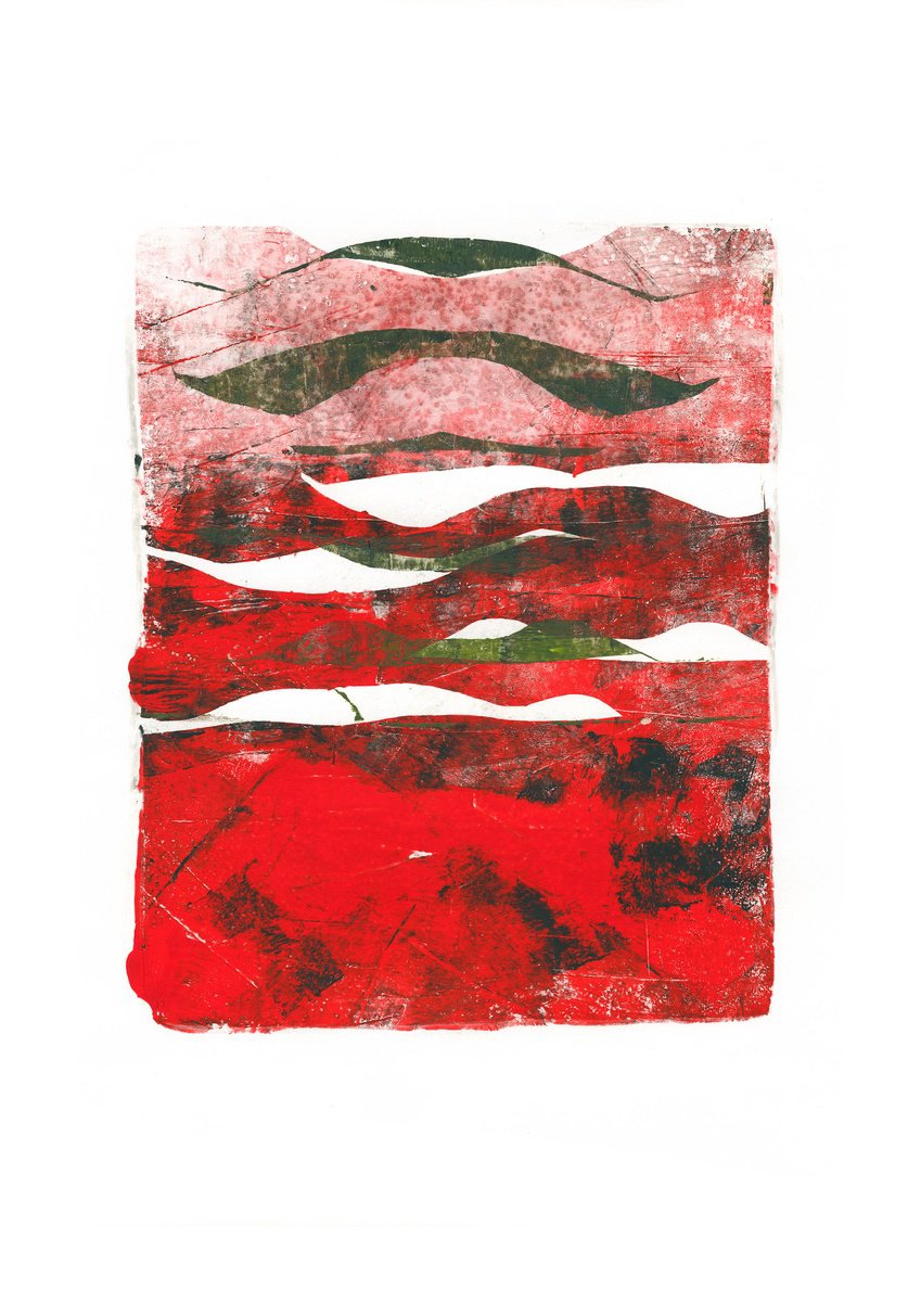 Abstract Limited Edition Print By Hilde Hoekstra, 12 X 17, In Flight, Original Artwork