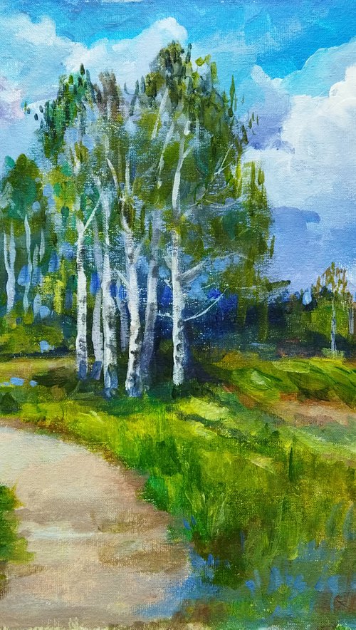 Birch trees by Ann Krasikova