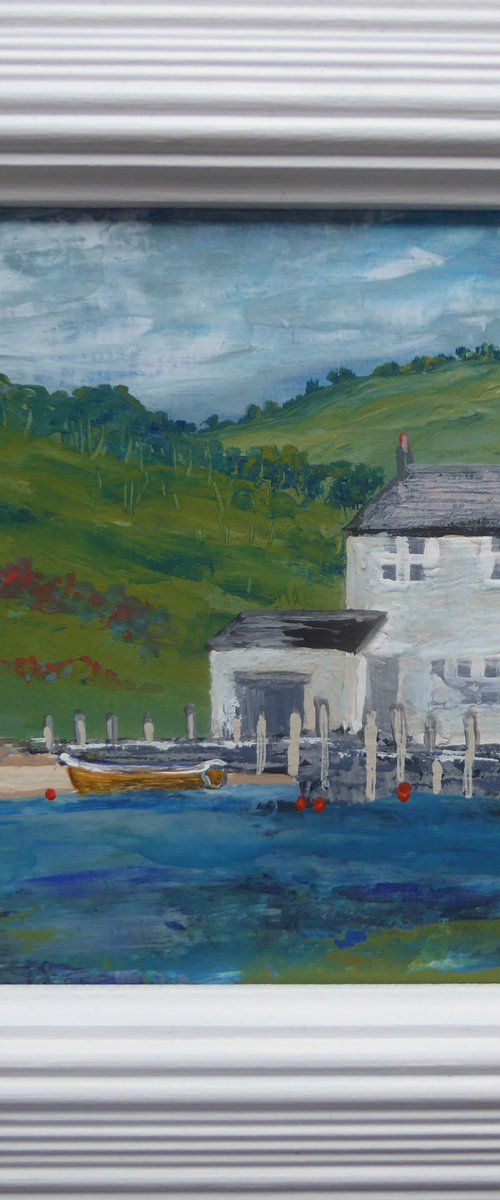 Lerryn, yellow boat by Elaine Allender