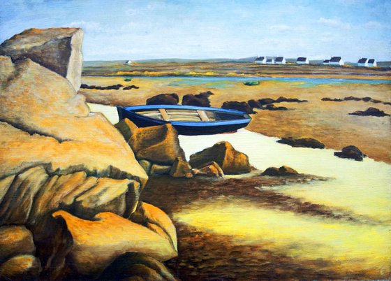 Low tide on the Aber, Brittany- My Early stage in painting 3342