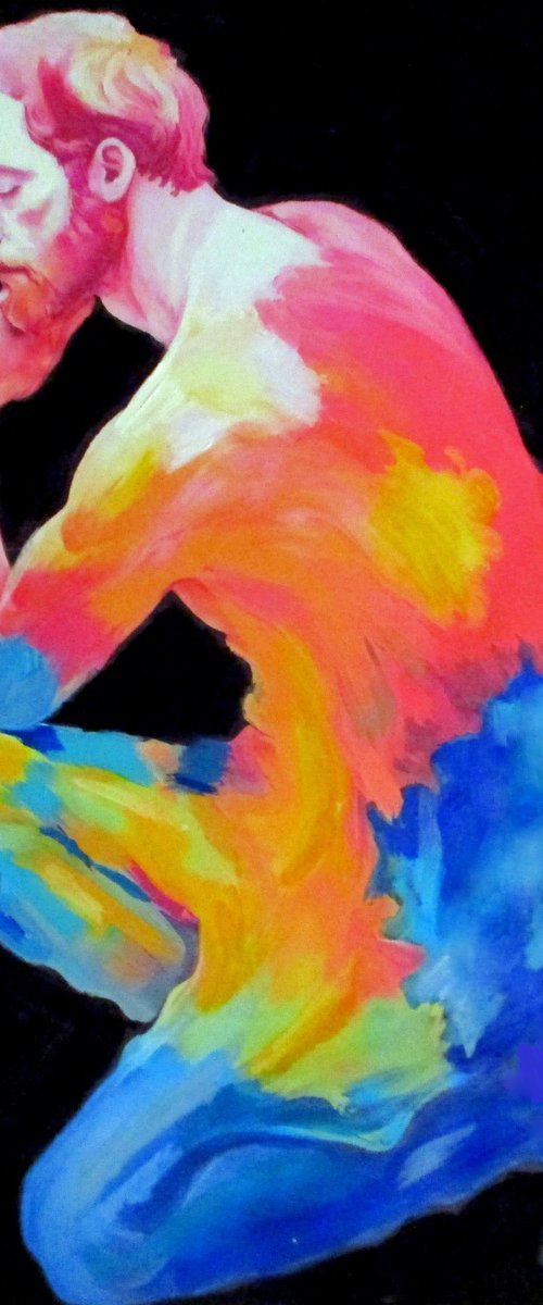 "Thermal Memory" - Abstract Male Figure by Helena Wierzbicki