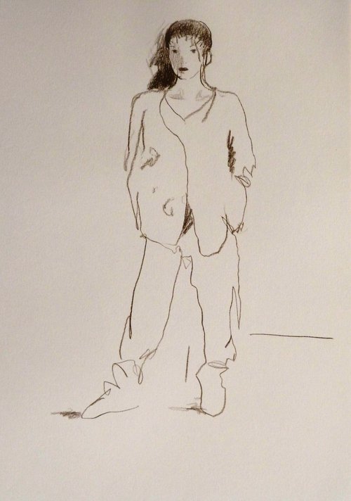 January #7, life drawing 29x42 cm by Frederic Belaubre