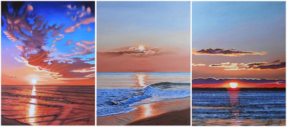 Seascape I, II and III (Triptych)