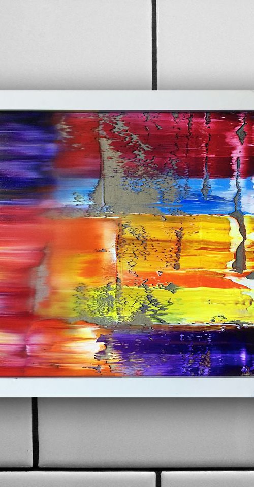 "I Believe" -  FREE WORLDWIDE SHIPPING - Original PMS Micro Painting On Glass, Framed - 15 x 12 inches by Preston M. Smith (PMS)