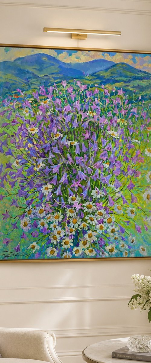 Mountain Meadow in Bloom by Aleksandr Dubrovskyy