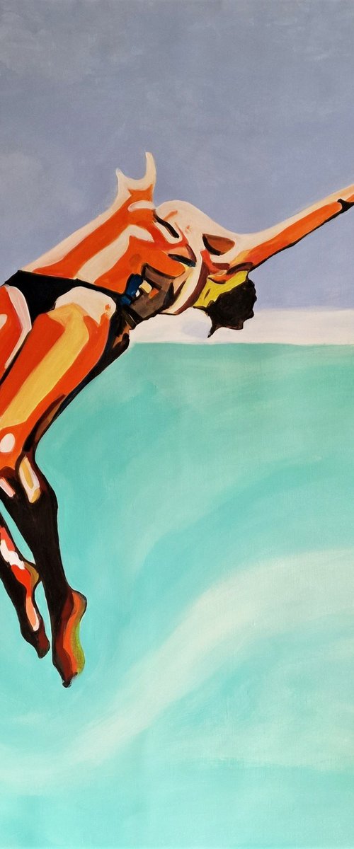 Jump / 36 x 30 inch ( Reserved for D.A. ) by Alexandra Djokic