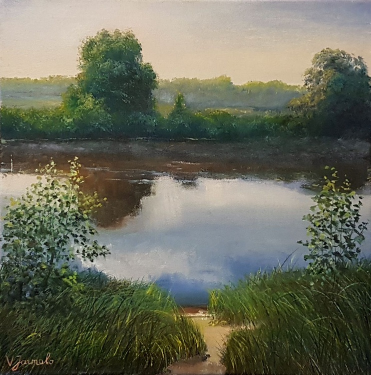 Riverside Oil Painting By Vladimir Jarmolo Artfinder