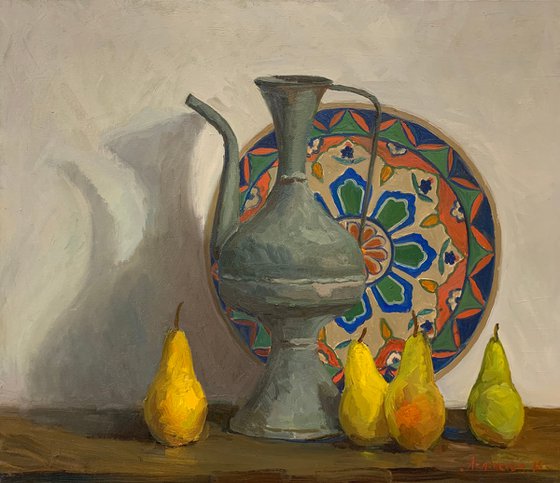 Jug and pears