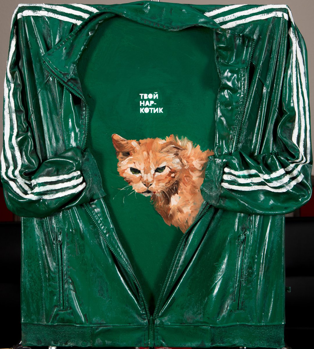 Urban And Pop Animal Painting By Inga Makarova, 24 X 26, Your Nar-Kitty, Original Artwork