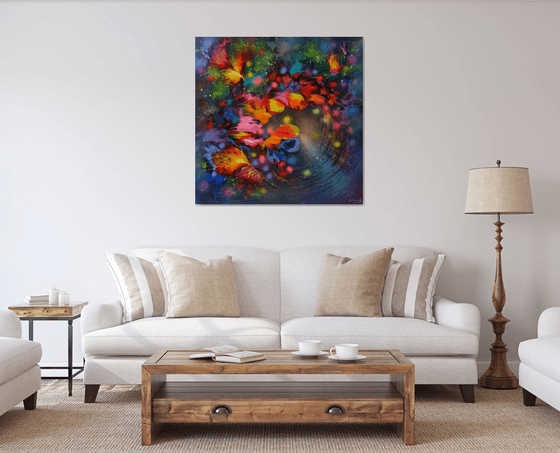 "Evening Flower Dance" Large Painting