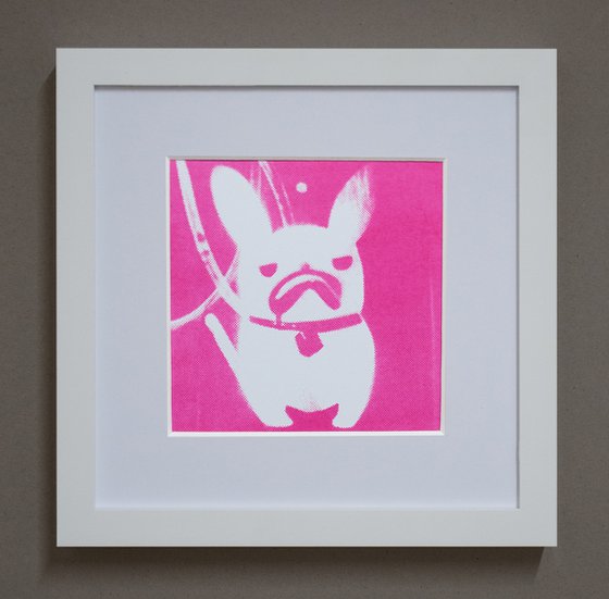 'Snowy' French Bulldog (small framed artists proof)