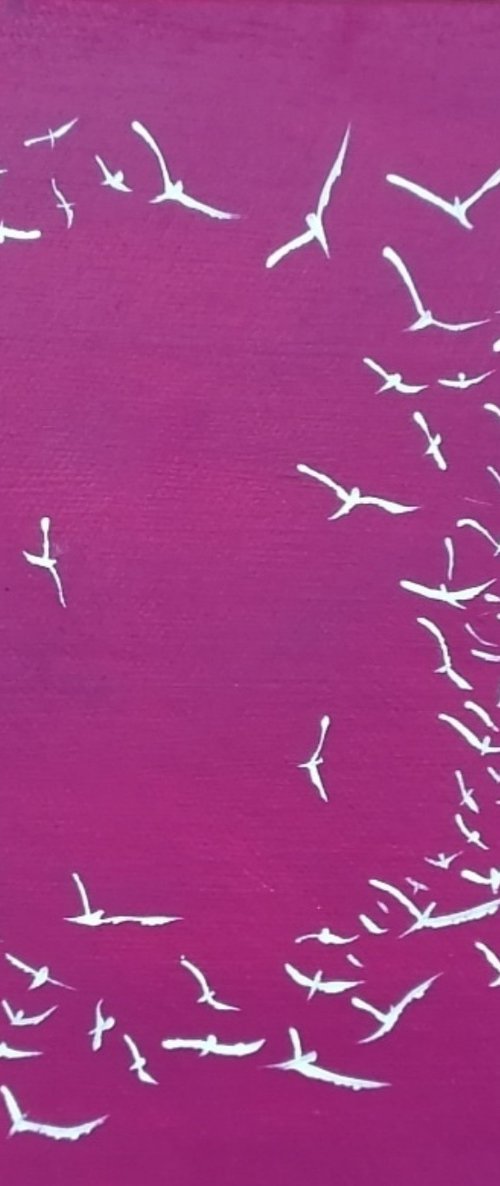 Soul Birds on Magenta - small, gorgeous by Mel Graham