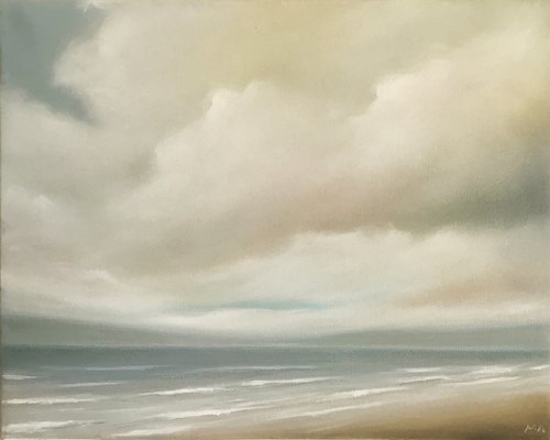 The Sea Beyond Our Dreams - Original Seascape Oil Painting on Stretched Canvas by MULLO ART