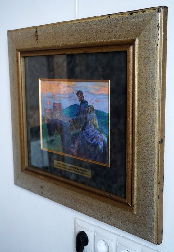 The prince and Rapunzel at the castle