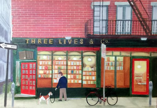 THREE LIVES BOOKSTORE by Leslie Dannenberg