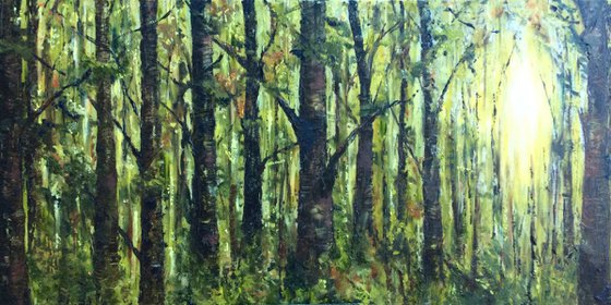 Warm Woodland (large ready to hang canvas)